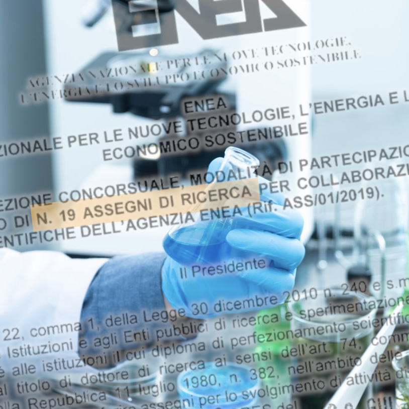 19 Assegni di Ricerca per collaborazione in attività tecnico scientifiche in ENEA