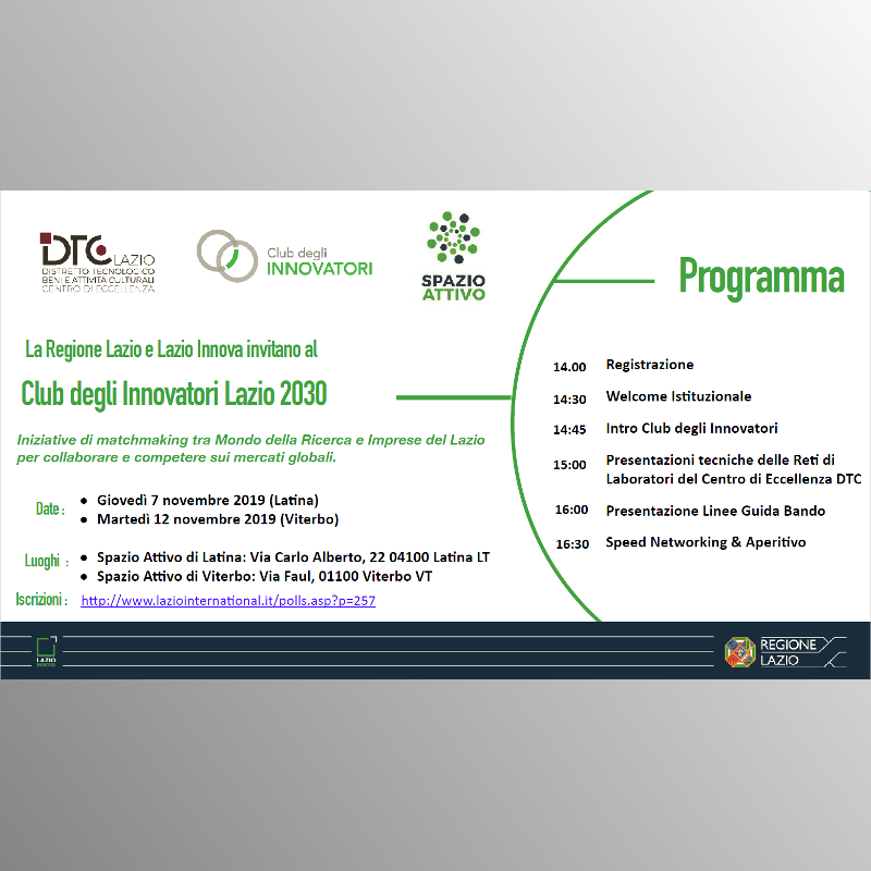 ENEA partecipa al Club degli Innovatori Lazio 2030